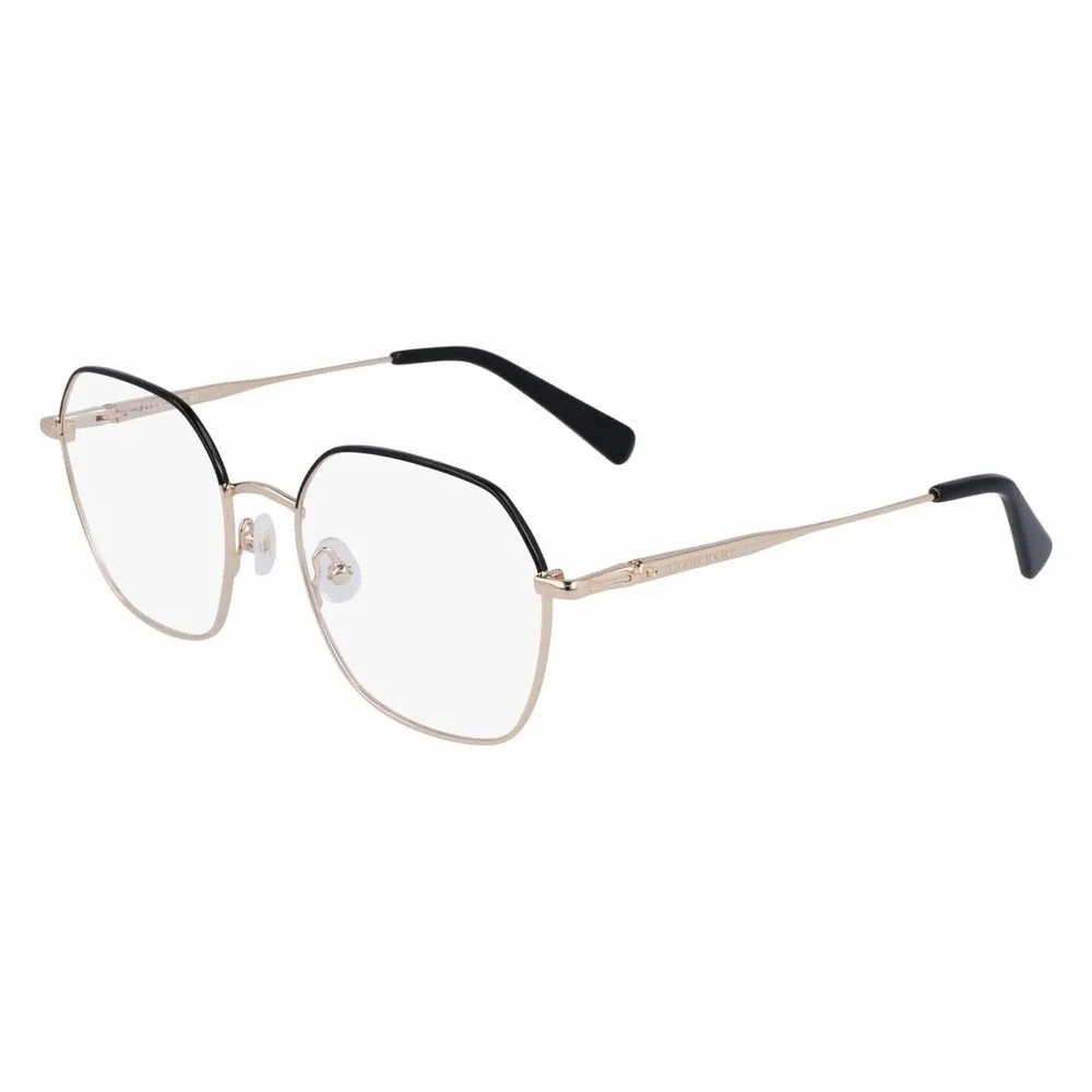 Longchamp LO2152 728 Women Eyeglasses Gold Black Gun Metal Frames 53-19-140 Case